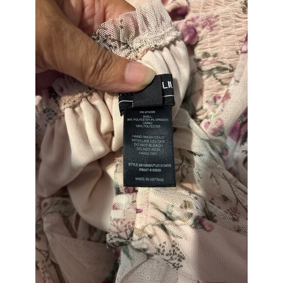 Kate & Lily Floral Maxi Dress Tiered 14W Cottage Prairy Core Romantic Chiffon - Picture 7 of 8